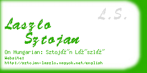 laszlo sztojan business card